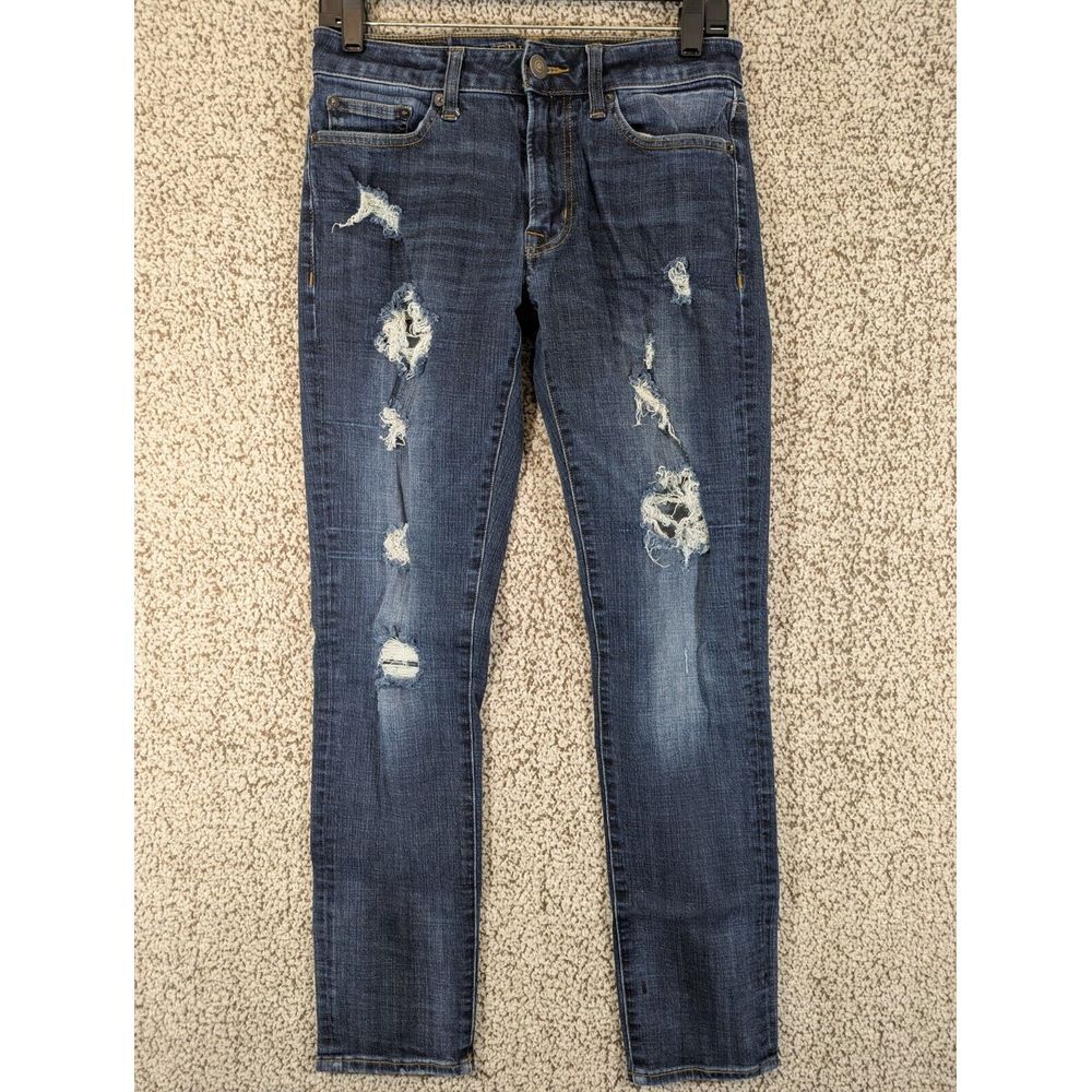 American Eagle Jeansโ Men's 29x30 (Tag 29x32) Flex Slim Straight Distressed